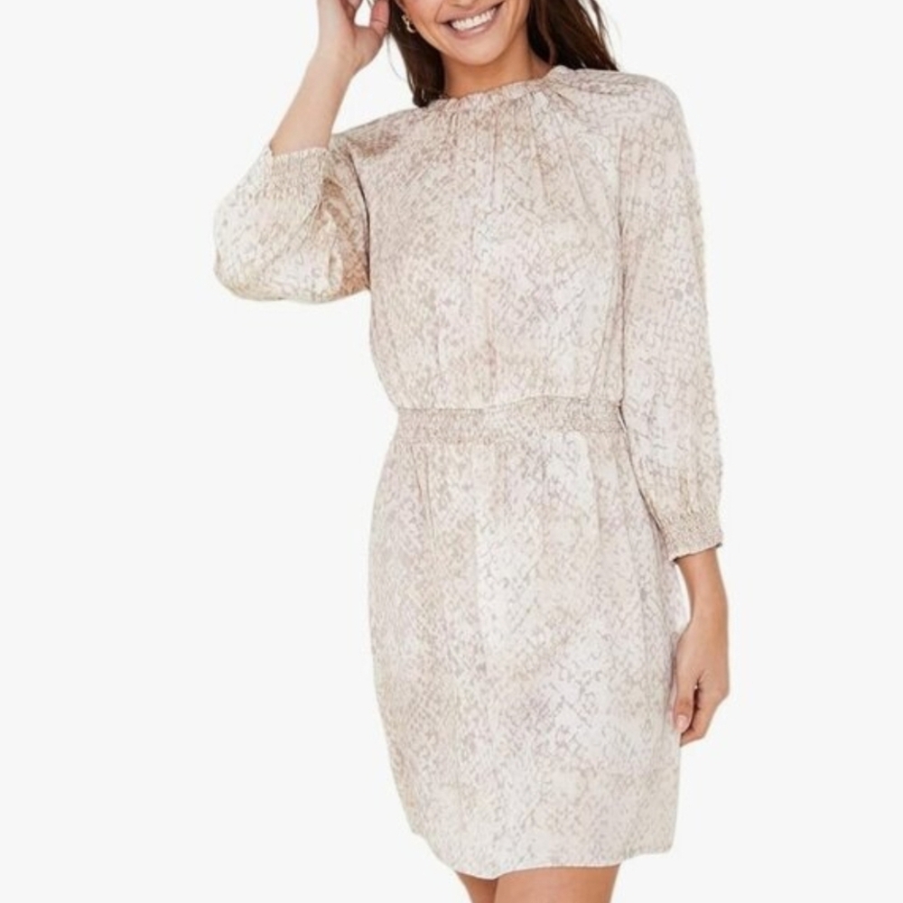 Bella Dahl Snake Print Long Sleeve Dress